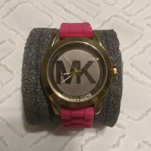 Watch with silicone band